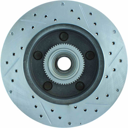StopTech Select Sport Drilled And Slotted Brake Rotor; Front Right