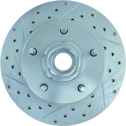 StopTech Select Sport Drilled And Slotted Brake Rotor; Front Right
