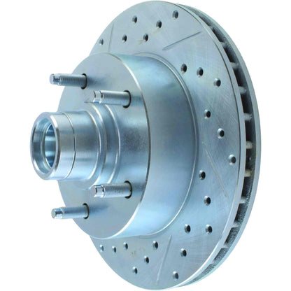 StopTech Select Sport Drilled And Slotted Brake Rotor; Front Right