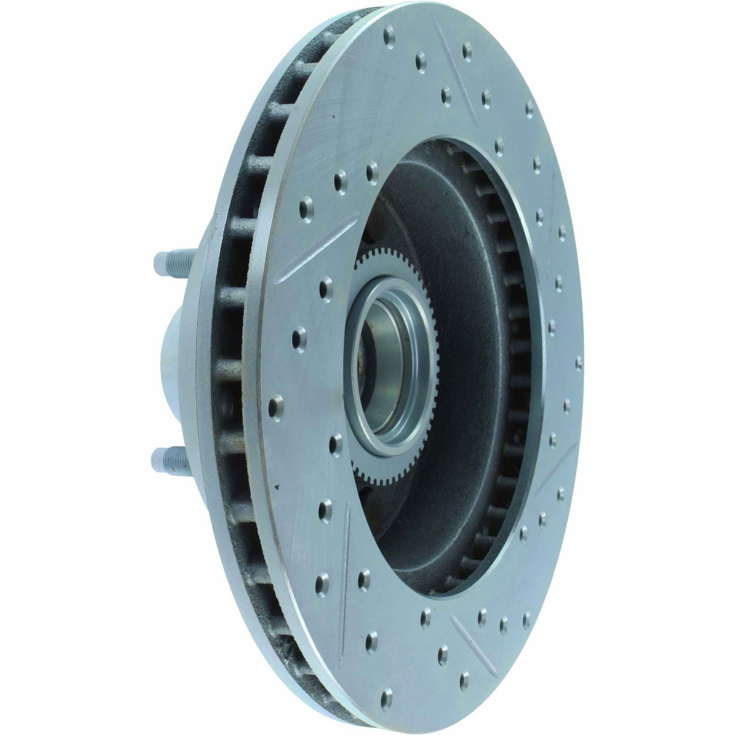StopTech Select Sport Drilled And Slotted Brake Rotor; Front Right