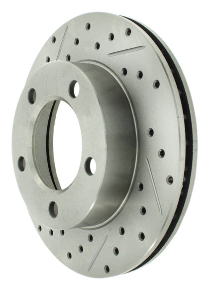 StopTech Select Sport Drilled And Slotted Brake Rotor; Front Left