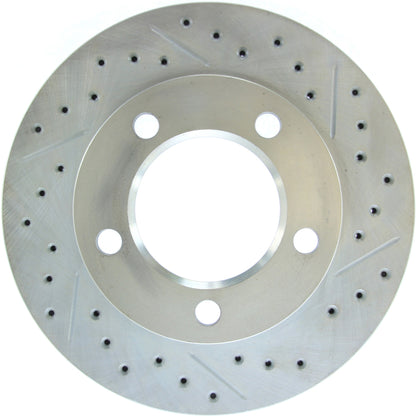 StopTech Select Sport Drilled And Slotted Brake Rotor; Front Left