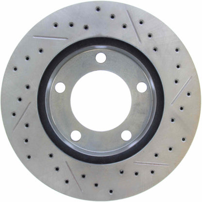 StopTech Select Sport Drilled And Slotted Brake Rotor; Front Right