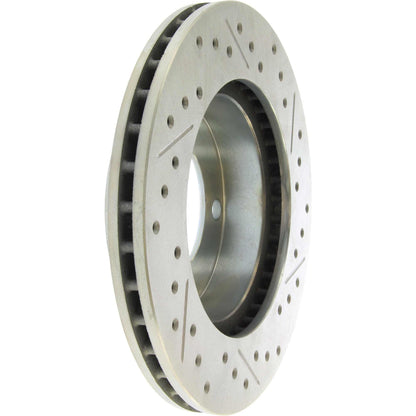 StopTech Select Sport Drilled And Slotted Brake Rotor; Front Right