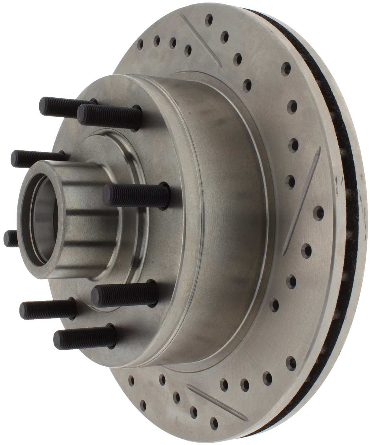 StopTech Select Sport Drilled And Slotted Brake Rotor; Front Left