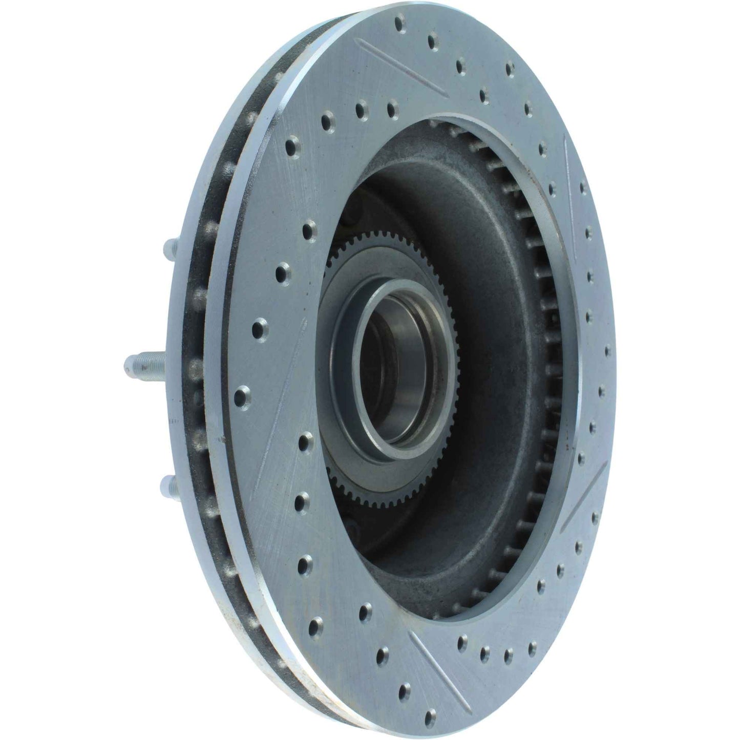 StopTech Select Sport Drilled And Slotted Brake Rotor; Front Right