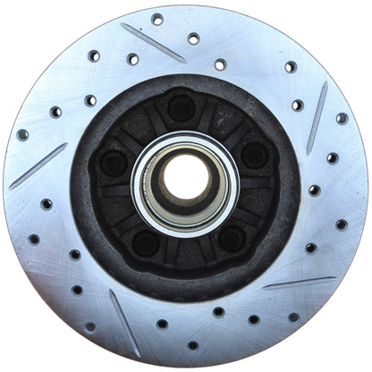 StopTech Select Sport Drilled And Slotted Brake Rotor; Front Right