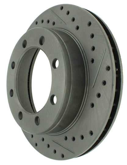 StopTech Select Sport Drilled And Slotted Brake Rotor; Front Left
