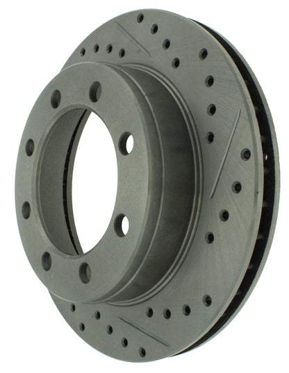 StopTech Select Sport Drilled And Slotted Brake Rotor; Front Left