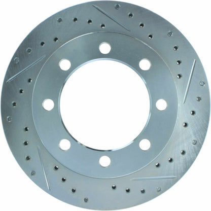 StopTech Select Sport Drilled And Slotted Brake Rotor; Front Left
