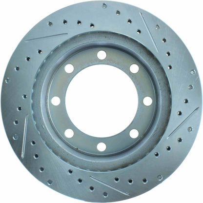 StopTech Select Sport Drilled And Slotted Brake Rotor; Front Right