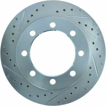 StopTech Select Sport Drilled And Slotted Brake Rotor; Front Right