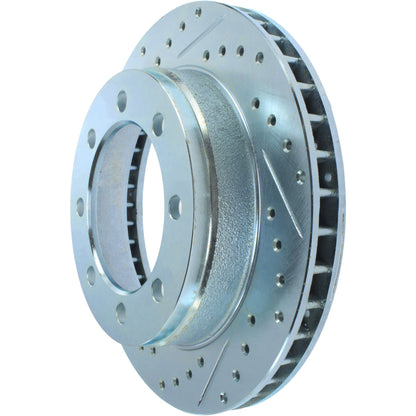 StopTech Select Sport Drilled And Slotted Brake Rotor; Front Right