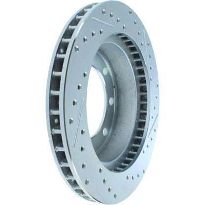 StopTech Select Sport Drilled And Slotted Brake Rotor; Front Right