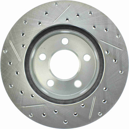StopTech Select Sport Drilled And Slotted Brake Rotor; Front Left