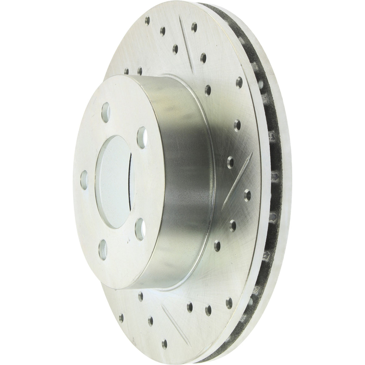 StopTech Select Sport Drilled And Slotted Brake Rotor; Front Left
