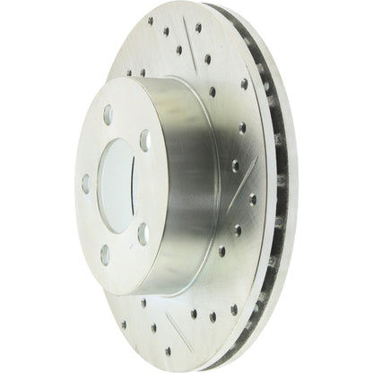 StopTech Select Sport Drilled And Slotted Brake Rotor; Front Left