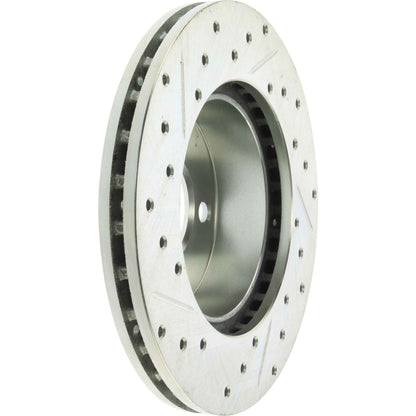 StopTech Select Sport Drilled And Slotted Brake Rotor; Front Left