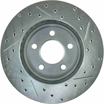 StopTech Select Sport Drilled And Slotted Brake Rotor; Front Right