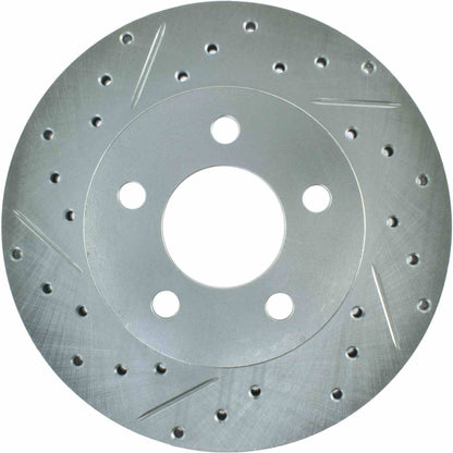 StopTech Select Sport Drilled And Slotted Brake Rotor; Front Right