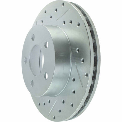 StopTech Select Sport Drilled And Slotted Brake Rotor; Front Right