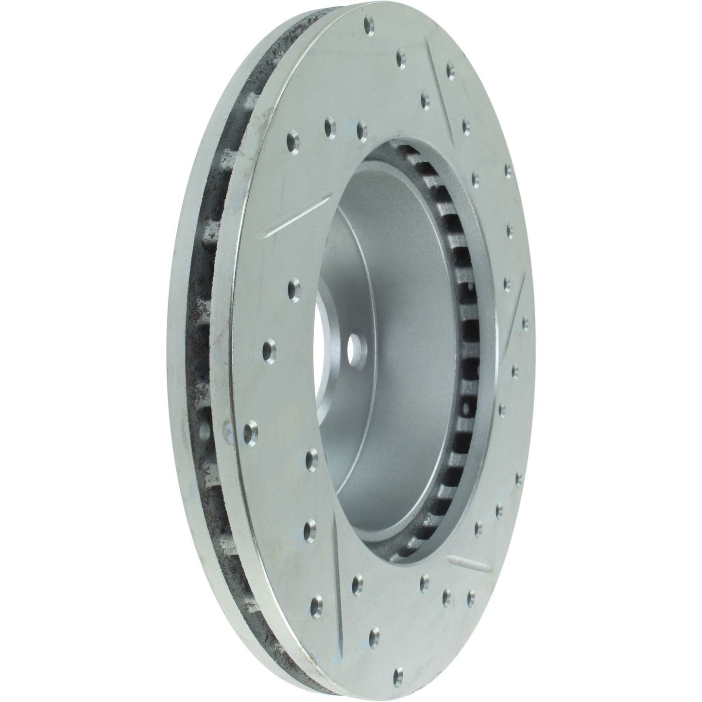StopTech Select Sport Drilled And Slotted Brake Rotor; Front Right