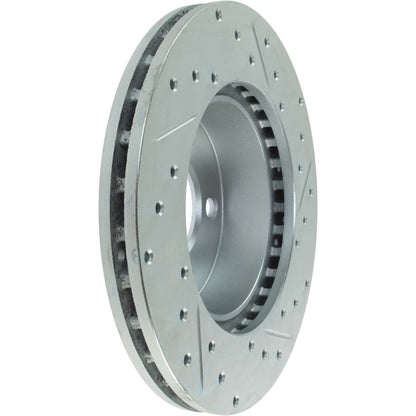 StopTech Select Sport Drilled And Slotted Brake Rotor; Front Right