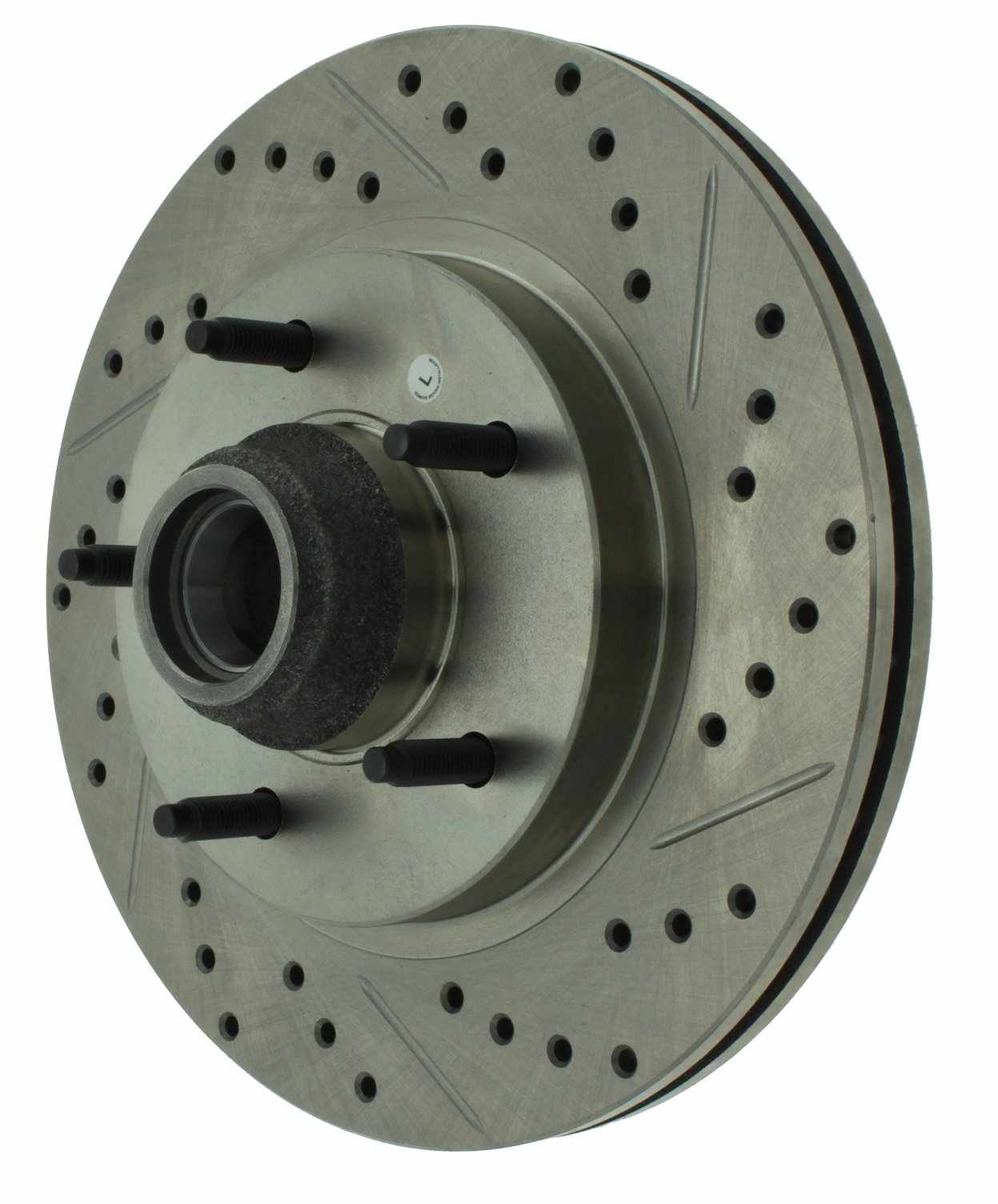 StopTech Select Sport Drilled And Slotted Brake Rotor; Front Left