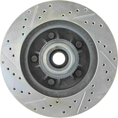 StopTech Select Sport Drilled And Slotted Brake Rotor; Front Left