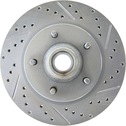 StopTech Select Sport Drilled And Slotted Brake Rotor; Front Left