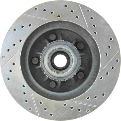 StopTech Select Sport Drilled And Slotted Brake Rotor; Front Right