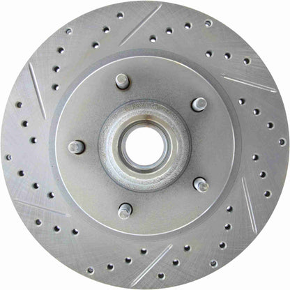StopTech Select Sport Drilled And Slotted Brake Rotor; Front Right
