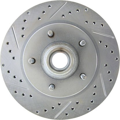 StopTech Select Sport Drilled And Slotted Brake Rotor; Front Right