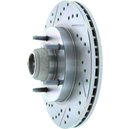 StopTech Select Sport Drilled And Slotted Brake Rotor; Front Right