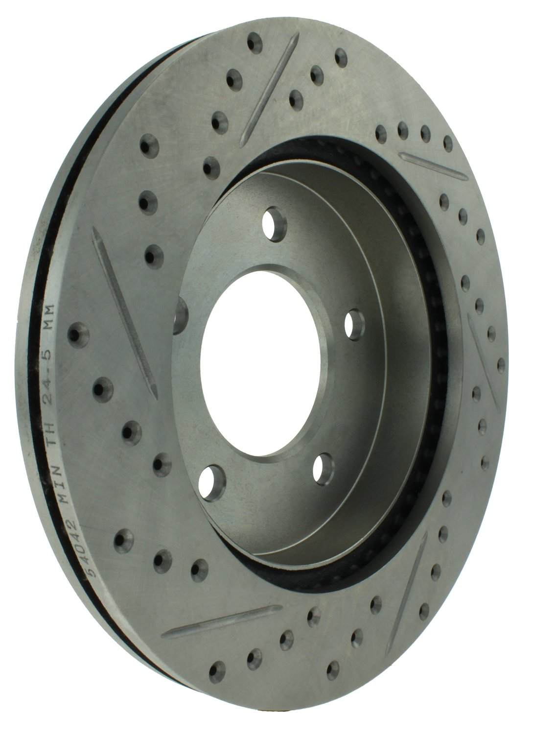 StopTech Select Sport Drilled And Slotted Brake Rotor; Front Left