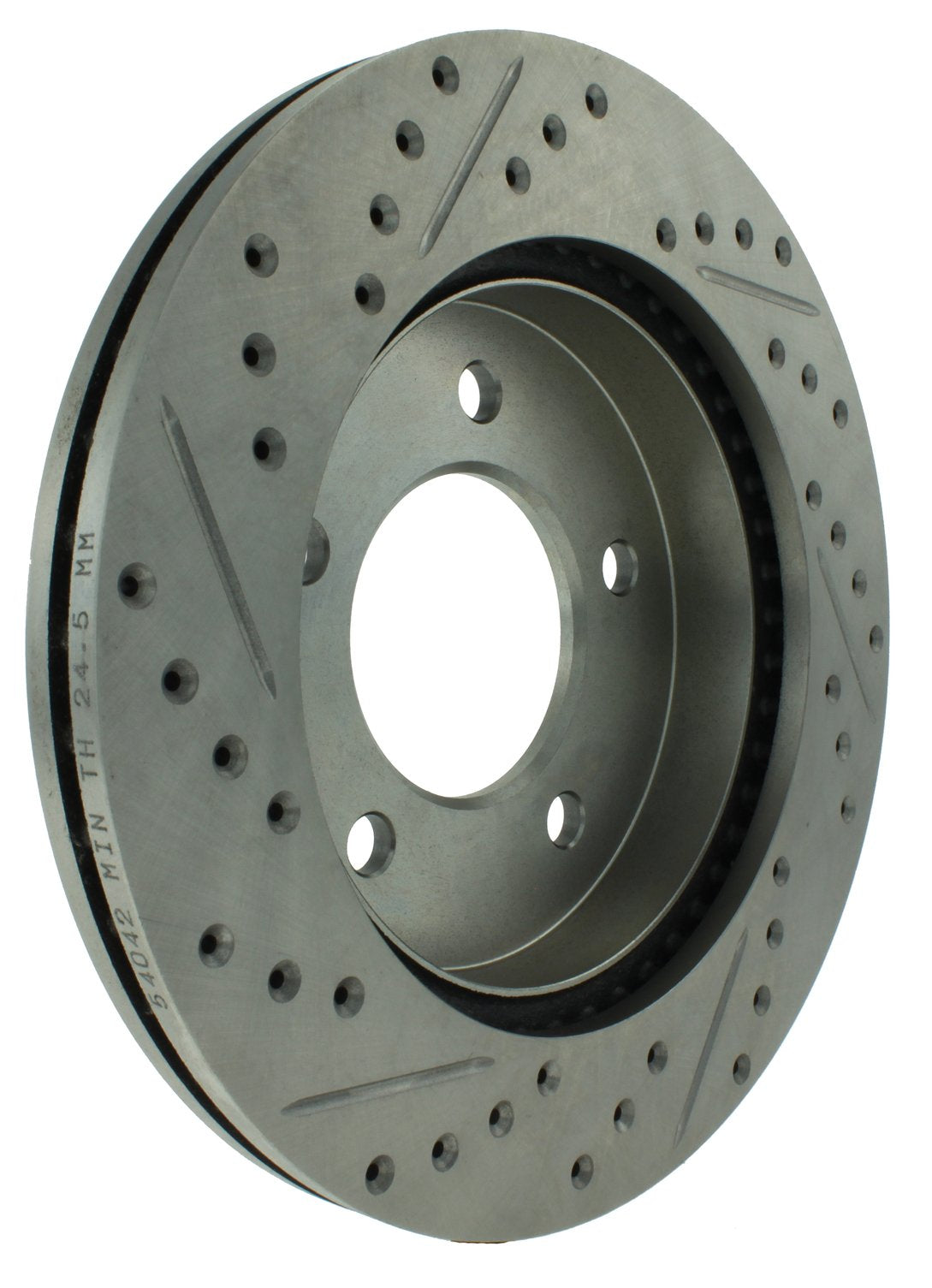 StopTech Select Sport Drilled And Slotted Brake Rotor; Front Left