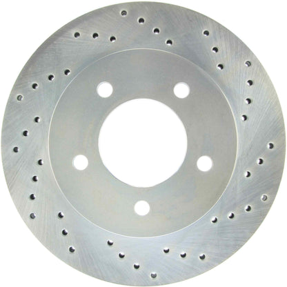 StopTech Select Sport Drilled And Slotted Brake Rotor; Front Left