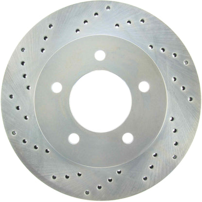StopTech Select Sport Drilled And Slotted Brake Rotor; Front Right
