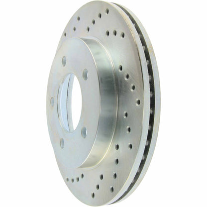 StopTech Select Sport Drilled And Slotted Brake Rotor; Front Right