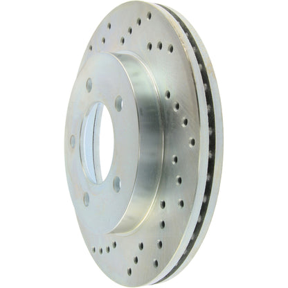 StopTech Select Sport Drilled And Slotted Brake Rotor; Front Right