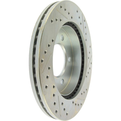 StopTech Select Sport Drilled And Slotted Brake Rotor; Front Right