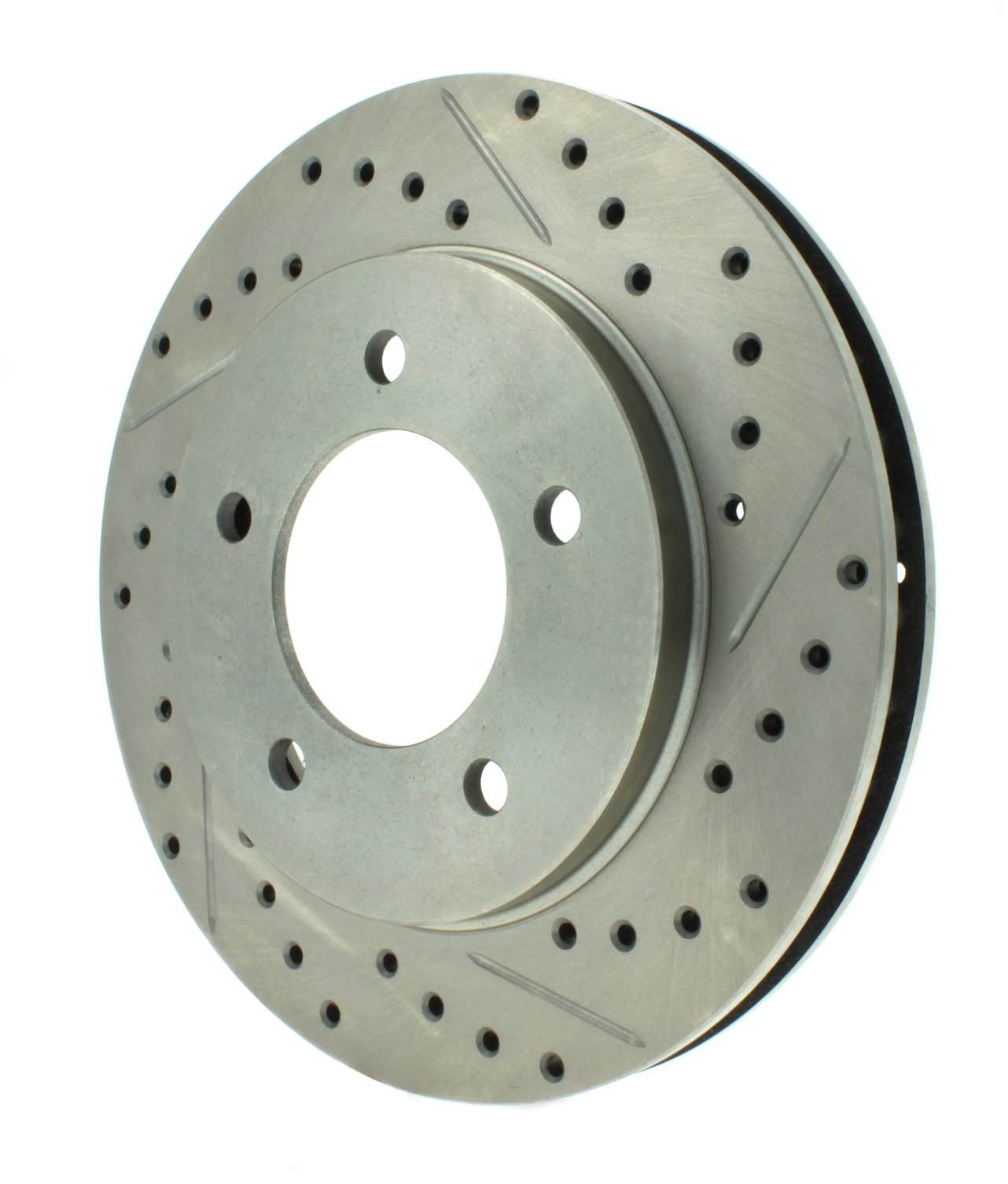 StopTech Select Sport Drilled And Slotted Brake Rotor; Front Left