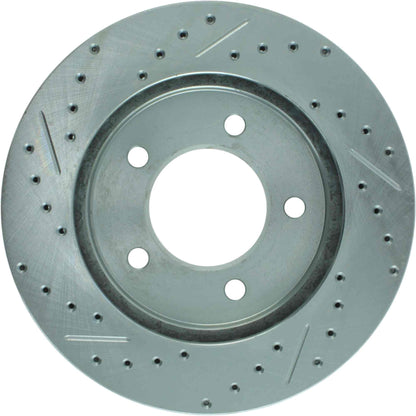 StopTech Select Sport Drilled And Slotted Brake Rotor; Front Left