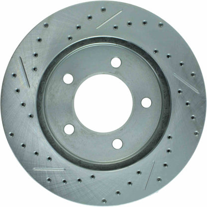 StopTech Select Sport Drilled And Slotted Brake Rotor; Front Left