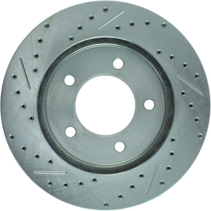 StopTech Select Sport Drilled And Slotted Brake Rotor; Front Left