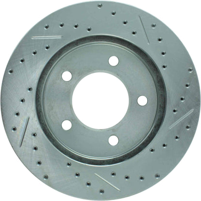 StopTech Select Sport Drilled And Slotted Brake Rotor; Front Right