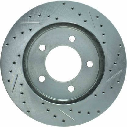 StopTech Select Sport Drilled And Slotted Brake Rotor; Front Right