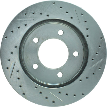 StopTech Select Sport Drilled And Slotted Brake Rotor; Front Right