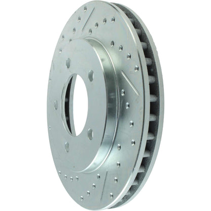 StopTech Select Sport Drilled And Slotted Brake Rotor; Front Right