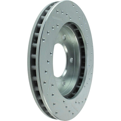 StopTech Select Sport Drilled And Slotted Brake Rotor; Front Right